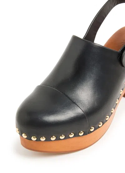 Chloé Jeannette Studded Leather Slingback Platform Clogs In Multi