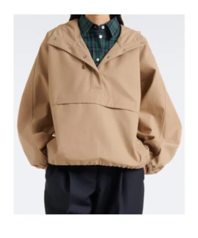 Rohe Hooded Oversized Jacket In Brown