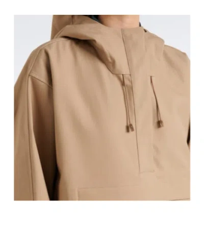 Rohe Hooded Oversized Jacket In Brown