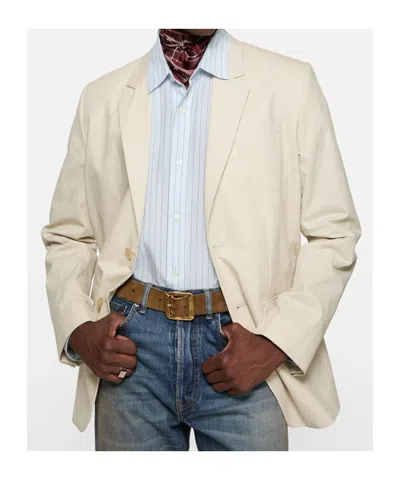 Acne Studios Single-breasted Suit Jacket In White