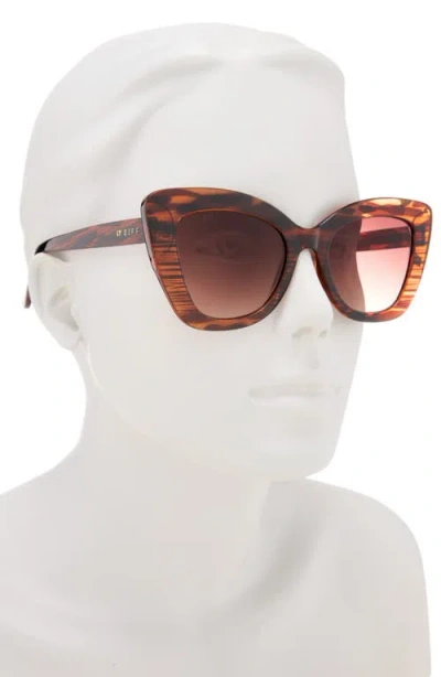 Diff 52mm Melody Sunglasses In Brown Gradient