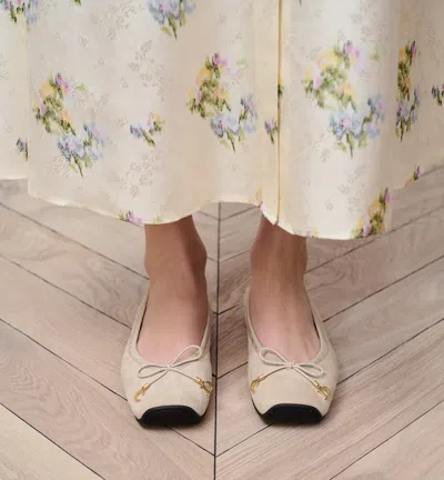 Dior Cœur Ballet Flat In Neutral