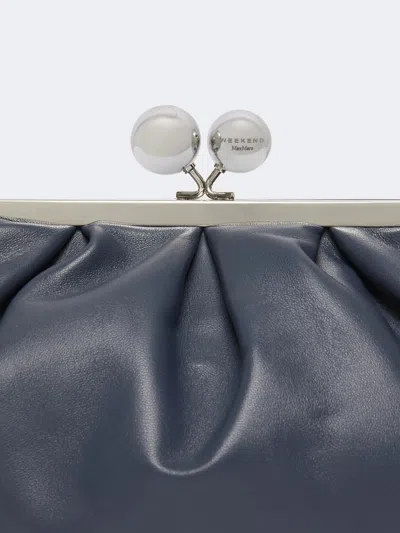 Weekend Max Mara Medium-sized Pasticcino Shoulder Bag In Ultramarine Blue