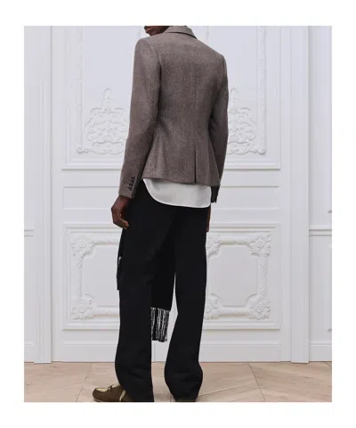 Dior Single-breasted Jacket In Brown