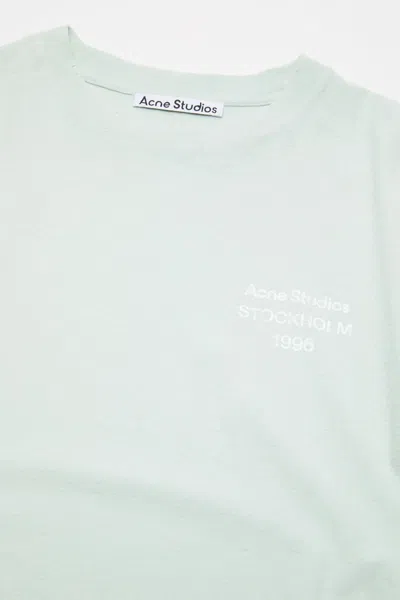 Acne Studios Distressed Logo T-shirt In Green
