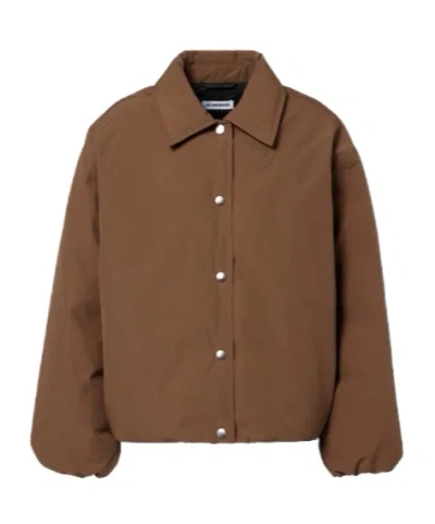 Jil Sander Techincal Down Jacket In Brown