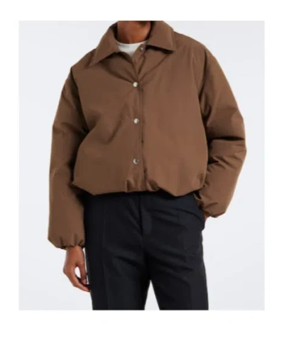 Jil Sander Techincal Down Jacket In Brown