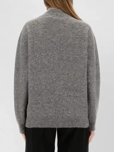 Alysi Relaxed Fit Grey Turtleneck Shirt In Gray