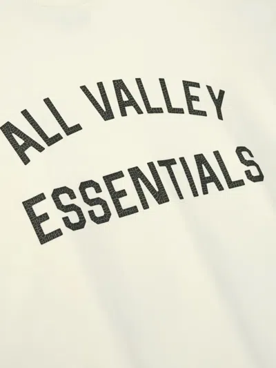 Essentials Merch Tee Logo-print Drop-shoulder T-shirt In White