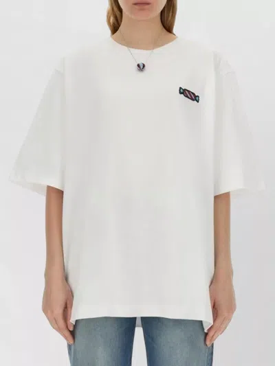 Fiorucci Candy Patch Embroidered Short Sleeve Shirt In Neutral