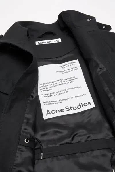 Acne Studios Cotton Satin Blouson Jacket In Black