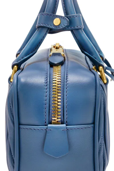 Miu Miu Solid Color Mini Handbag In Blue