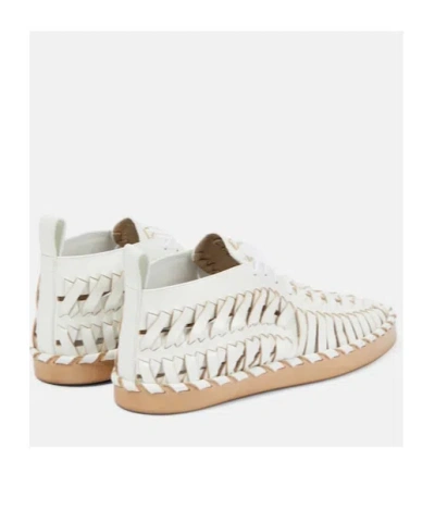 Jil Sander Leather Mocassins In White