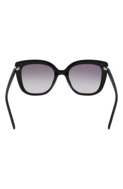 Longchamp Le Pliage 53mm Gradient Rectangular Sunglasses In Black