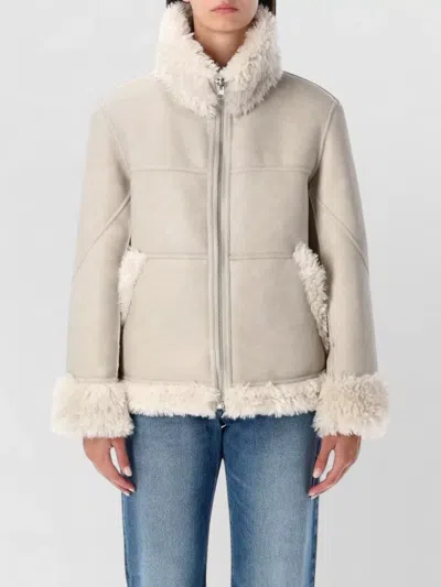 Urbancode Reversible Faux Fur Bomber Jacket In Brown