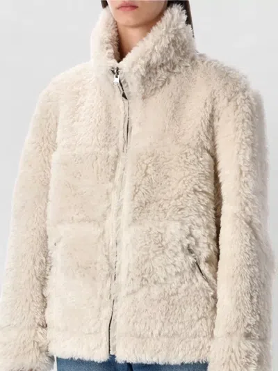 Urbancode Reversible Faux Fur Bomber Jacket In Brown