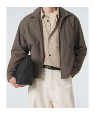 Frame Cotton-blend Jacket In Brown