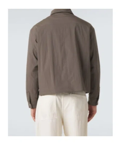 Frame Cotton-blend Jacket In Brown