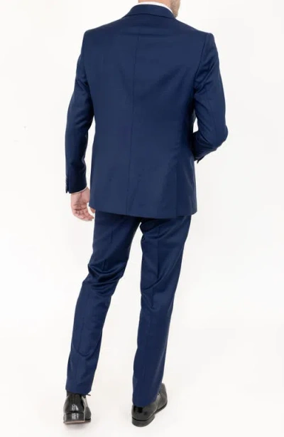 Pino By Pinoporte Solid Stretch Wool Suit In Royal Blue