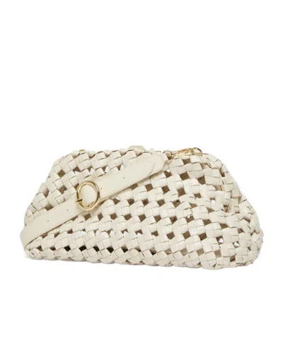 Marella Unstructured Clutch In White