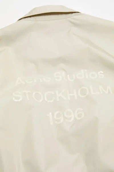 Acne Studios Logo-print Zip-up Jacket In Neutral