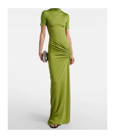 Christopher Esber Pleated Detail Dress In Green