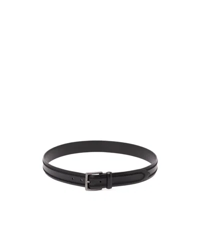 Orciani Monaco Leather Belt In Black