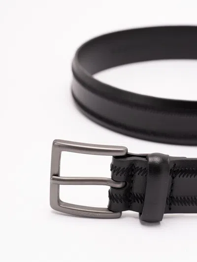 Orciani Monaco Leather Belt In Black
