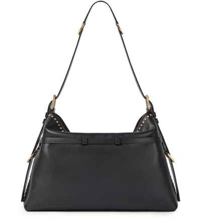 Givenchy Voyou Medium Leather Shoulder Bag In Black