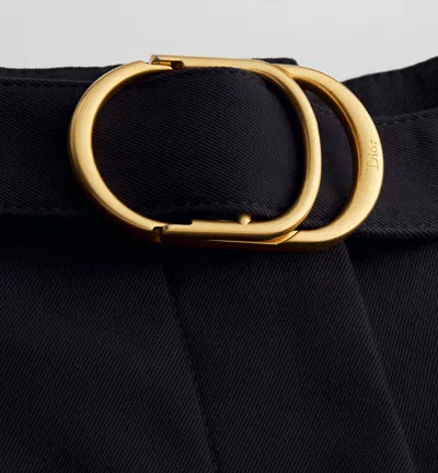 Dior Belted Flared Pants In Black