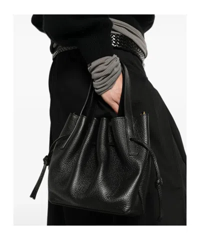 Yuzefi Drawstring Handbag In Black