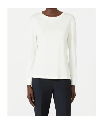 Max Mara Long-sleeved T-shirt In White