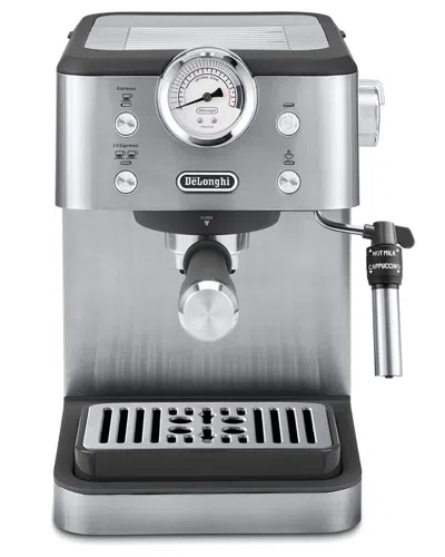 Delonghi Linea Classic Automatic Espresso Machine With Milk Frother & Pressure  Gauge Display In Gray