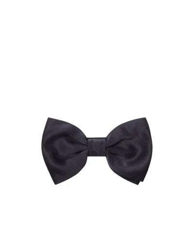 Tagliatore Solid Color Bow Tie In Black
