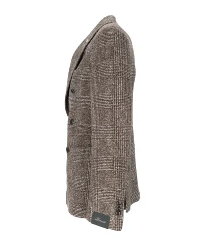 Lubiam Double-breasted Suit Jacket In Gray
