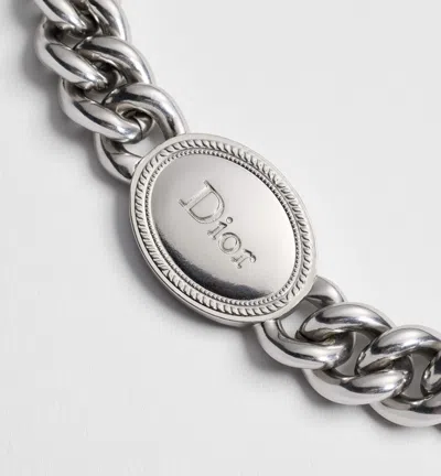 Dior Médaillon Chain Link Bracelet In Silver