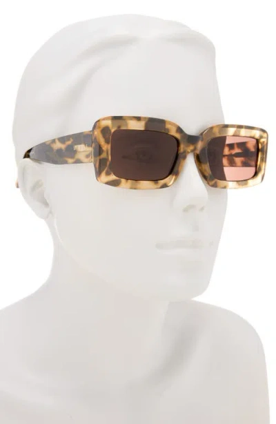 Diff Katie 52mm Gradient Rectangle Sunglasses In Brown