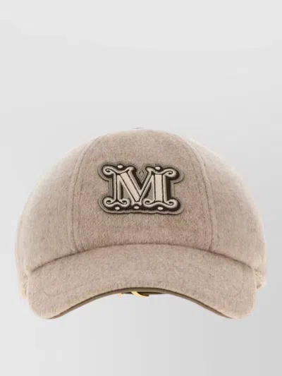 Max Mara Casquette De Baseball En Drap De Cachemire In Brown