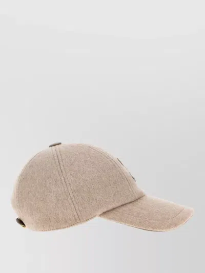 Max Mara Casquette De Baseball En Drap De Cachemire In Brown