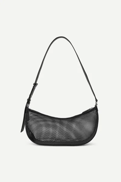 Samsoe & Samsoe Mesh Shoulder Bag In Black
