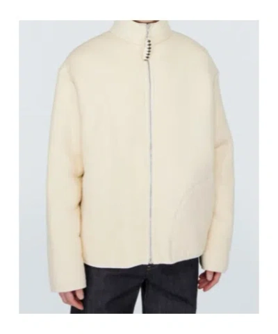 Jil Sander Cotton-fleece Jacket In White