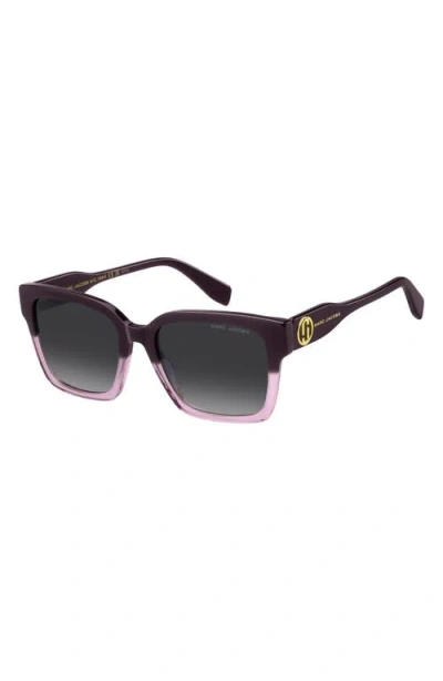 Marc Jacobs 53mm Gradient Square Sunglasses In Purple