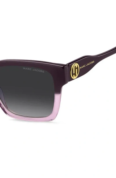 Marc Jacobs 53mm Gradient Square Sunglasses In Purple