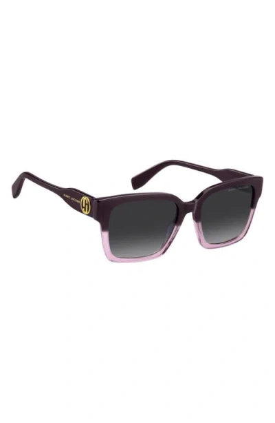 Marc Jacobs 53mm Gradient Square Sunglasses In Purple