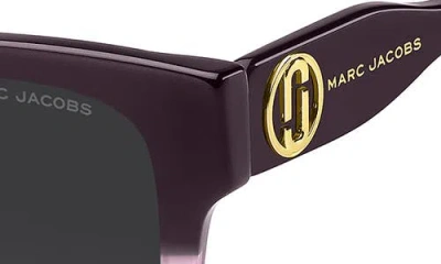 Marc Jacobs 53mm Gradient Square Sunglasses In Purple