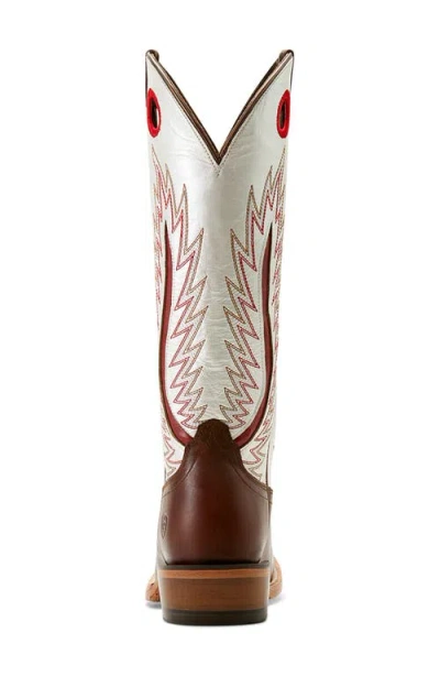 Ariat Futurity Fort Worth Western Boot In Rich Java/ Pearly White