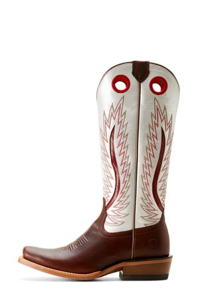 Ariat Futurity Fort Worth Western Boot In Rich Java/ Pearly White