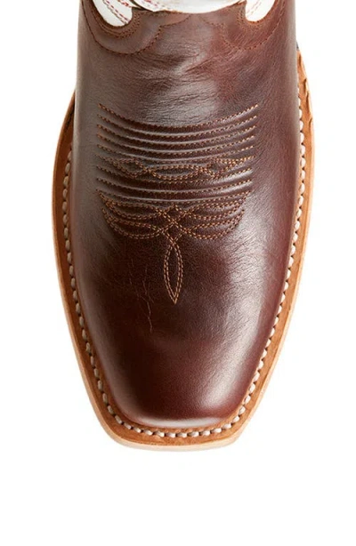 Ariat Futurity Fort Worth Western Boot In Rich Java/ Pearly White
