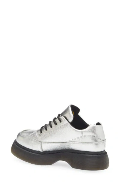 Dr. Martens Buzz 5i Mixed Media Platform Sneaker In Silver