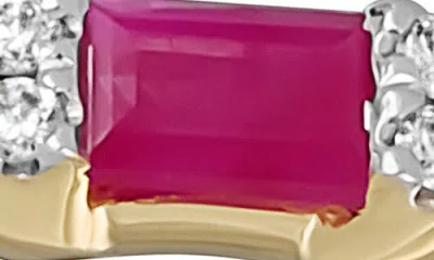 Bony Levy El Mar Stacking Ring In 18k Yellow Gold Ruby